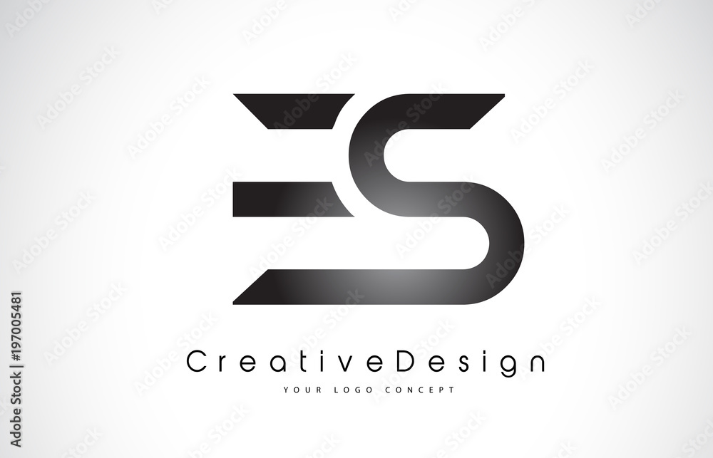 ES E S Letter Logo Design. Creative Icon Modern Letters Vector Logo ...