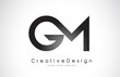 GM G M Letter Logo Design. Creative Icon Modern Letters Vector Logo.