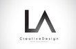 LA L A Letter Logo Design. Creative Icon Modern Letters Vector Logo.