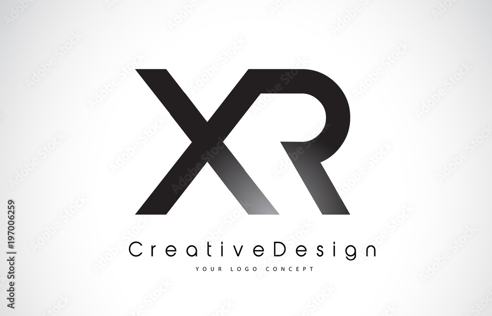 XR X R Letter Logo Design. Creative Icon Modern Letters Vector Logo ...