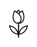 Fototapeta Tulipany - tulip flower icon