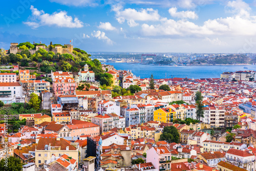 Plakat Lizbona, Portugalia City Skyline
