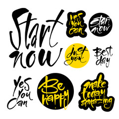 Wall Mural - Motivational lettering positive message