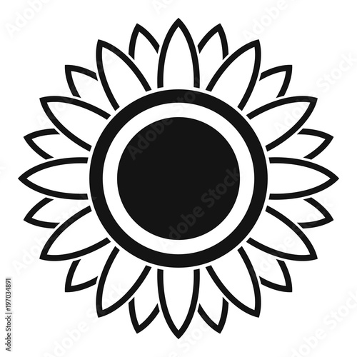 Download Bright sunflower icon. Simple illustration of bright ...