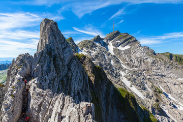 Stunning view of the peak Saentis