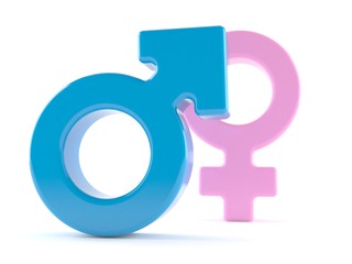 Poster - Male and female gender symbol