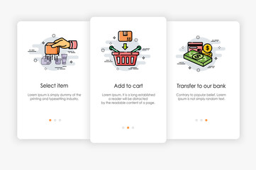 Wall Mural - Order process concept. How to order. Modern and simplified vector illustration.