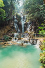 Beautiful Small Waterfalls Flowing
