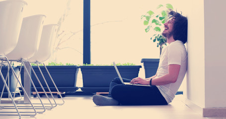 Wall Mural - man enjoying relaxing lifestyle