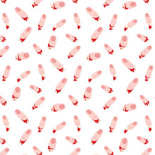 Hand Drawn Vector Illustration Of Torn Off Finger Pattern.Abstract Doodle Wallpaper.Finger Cut Off With Exposed Bone Pattern. Cartoon Of Chopped Off Finger.