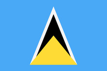 Saint Lucia Flag Vector Flat Icon