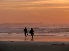 Couple On The Shore Of Asilomar State Beach - Pacific Grove CA 0005