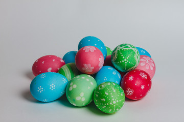 Perfect colorful handmade easter eggs