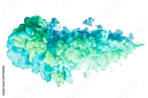 Fotografie, Obraz Rainbow of Acrylic Ink in Water. Color Explosion