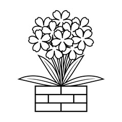 Wall Mural - coloring book flower