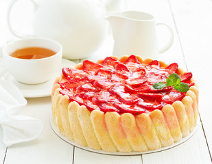 Wall Mural - Strawberry cake 