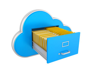 Sticker - Cloud Computing File Storage Isolated