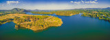 Fototapeta Łazienka - Wide aerial panorama of Lake Burley Griffin in Canberra, Australia