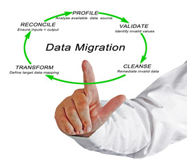 Wall Mural - data migration process