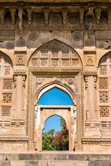 Sticker - Jami Masjid, a major tourist attraction at Champaner-Pavagadh Archaeological Park - Gujarat, India