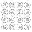 © motorama - Set of car related round line icons