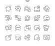 © palau83 - Messages Well-crafted Pixel Perfect Vector Thin Line Icons 30 2x Grid for Web Graphics and Apps. Simple Minimal Pictogram