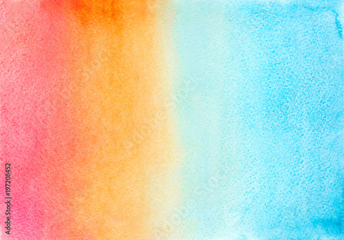 Pin Peach Orange And Blue Watercolor Ombre Color Background