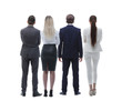 © ASDF - Back view group of business people. Rear view. Isolated over white background.