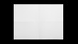 © sema_srinouljan - white sheet of paper folded isolated on black background
