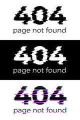 404 page not found concept set. Vector design elements.
