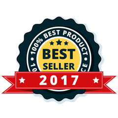 Best Seller 2017 label illustration