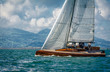 wodden regatta sailboat