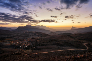 Wall Mural - Al Hajar Mountains in Oman