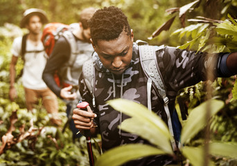 Sticker - Trekking in a forest