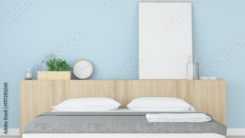 Bedroom Interior Japanese Minimal Style 3d Rendering