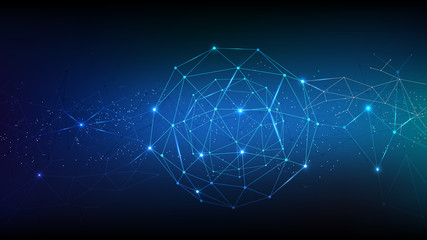 Wall Mural - background abstract polygon data technology communication vector design illustration