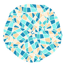 Mosaic Mandala Pattern. Abstract Ethnic Background