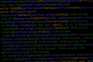 lines of code of a software with several colors. software concept