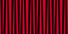 Cute Pattern Banner With Red And Black Vertical Stripes.
