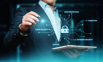 Wall Mural - cyber security data protection business technology privacy concept