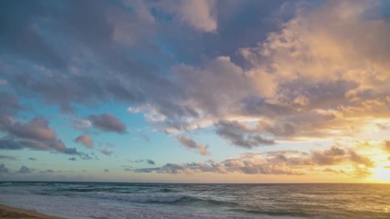 Wall Mural - ocean sunset timelapse
