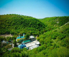 Wall Mural - Exterior view to Saharna orthodox Holy Trinity monastery, Moldova