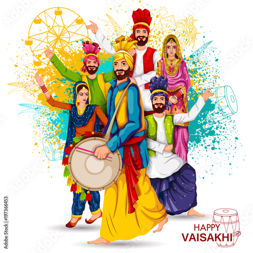Fotografía Celebration of Punjabi festival Vaisakhi background