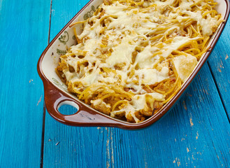 Wall Mural - Baked Cream Cheese Spaghetti Casserole