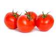 rote frische Tomaten auf weißem Hintergrund