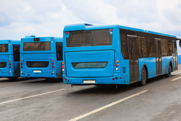 Poster - buses on parking