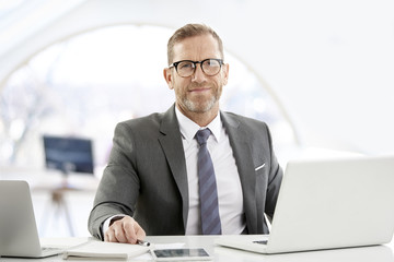 Poster - Businessman with laptop