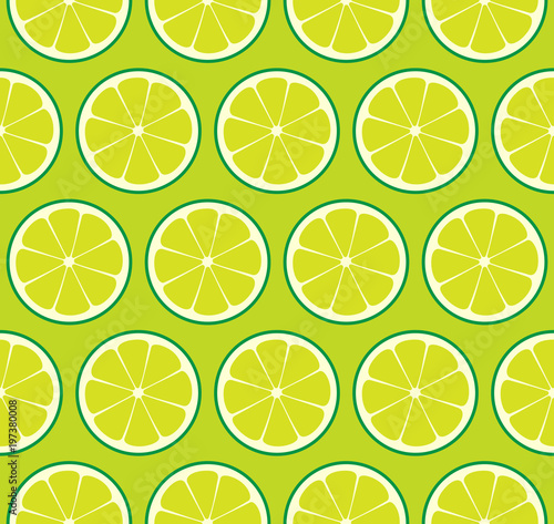 Limeade Lime Seamless Vector Pattern Tile Green Limes Cut In Half