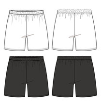 Shorts Pants Fashion Flat Technical Drawing Template