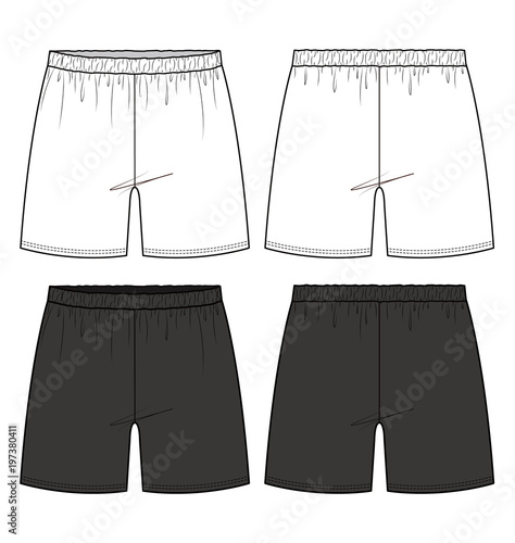 Fotografía Shorts Pants fashion flat technical drawing template
